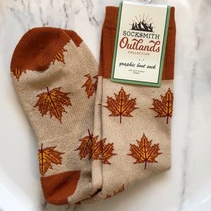 Socksmith Women's Outlands Boot Sock - Maple Leaf - One Size New with Tags